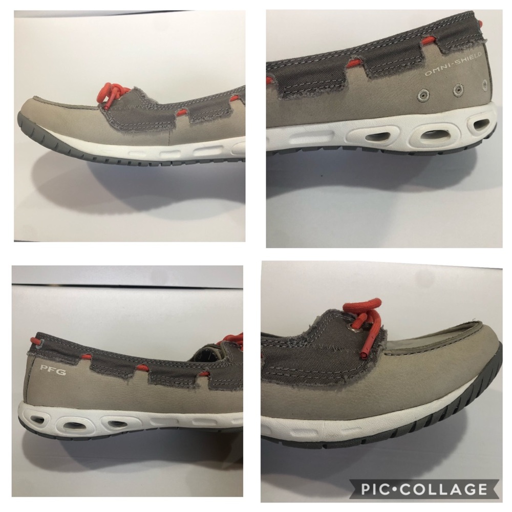 Columbia Women’s Gray/Tan Sunvent PFG Boat Shoes - Picture 6 of 8